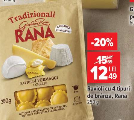 Ravioli cu 4 tipuri de brânză Rana