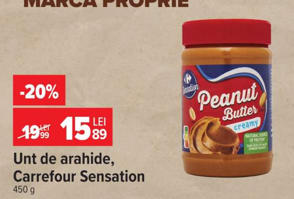 Unt de arahide, Carrefour Sensation