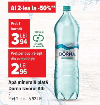 Apă minerală plată Dorna Izvorul alb
