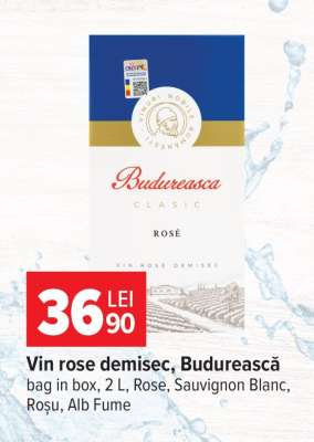 Vin rose demisec, Budureasca