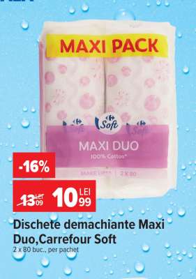 Dischete demachiante Maxi Duo, Carrefour Soft