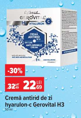 Cremă antirid de zi hyarulon-c Gerovital H3