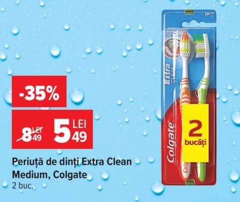 Periuță de dinți Extra Clean Medium, Colgate