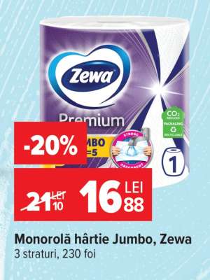 Monorolă hârtie Jumbo, Zewa