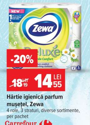 Hârtie igienică parfum mușețel, Zewa