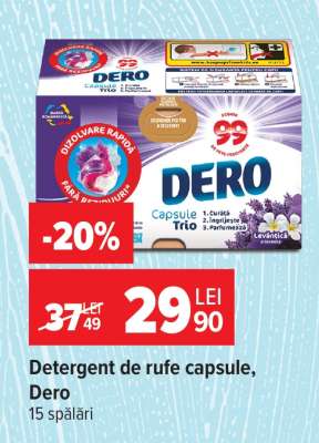 Detergent de rufe capsule, Dero