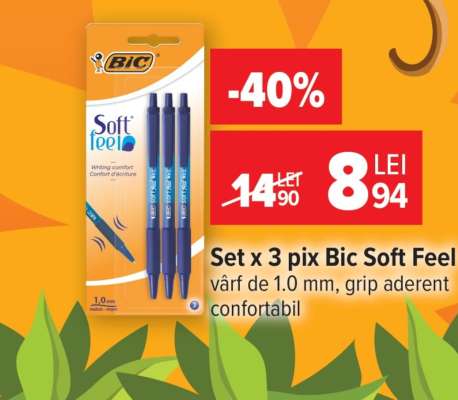 Set x 3 pix Bic Soft Feel