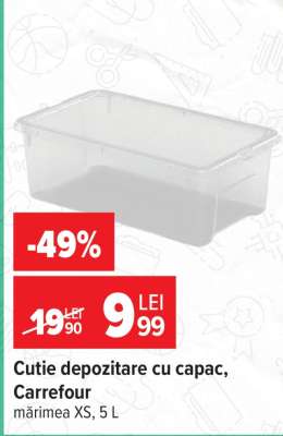 Cutie depozitare cu capac, Carrefour