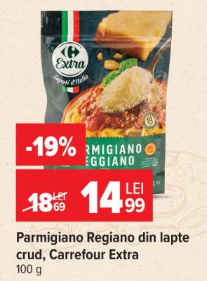 Parmigiano Reggiano din lapte crud, Carrefour Extra