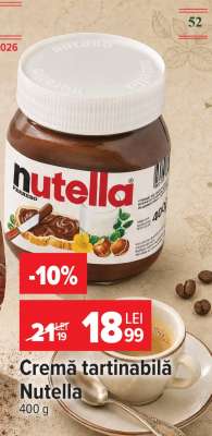 Cremă tartinabilă Nutella