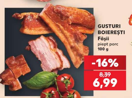 GUSTURI BOIEREȘTI Fâșii piept porc