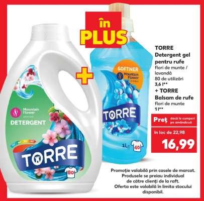 TORRE Detergent gel și Balsam de rufe