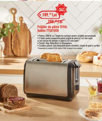 Prăjitor de pâine TEFAL Subito TT3510EO