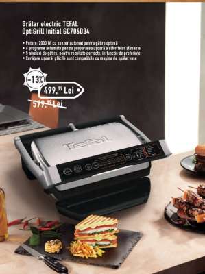 Grătar electric TEFAL OptiGrill Initial GC706D34