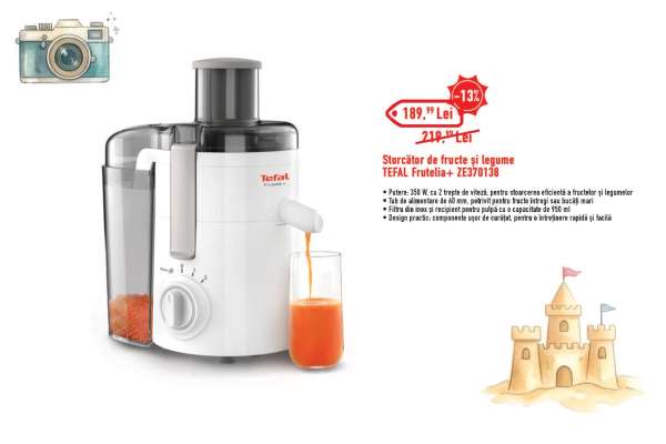 Storcător de fructe și legume TEFAL Frutelia + ZE370138