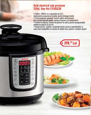 Oală electrică sub presiune TEFAL One Pot CY505E30