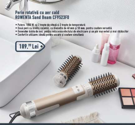 Perie rotativă cu aer cald ROWENTA Sand Beam CF9523F0