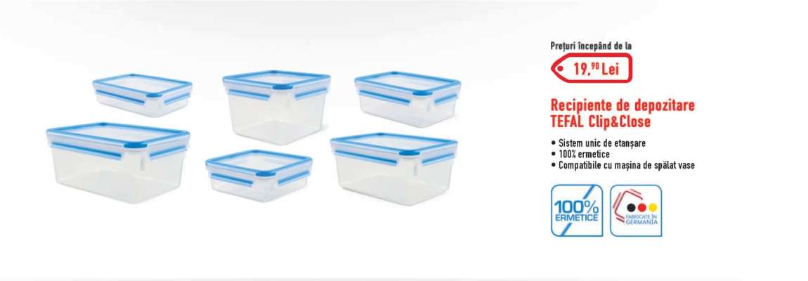Recipiente de depozitare TEFAL Clip&Close