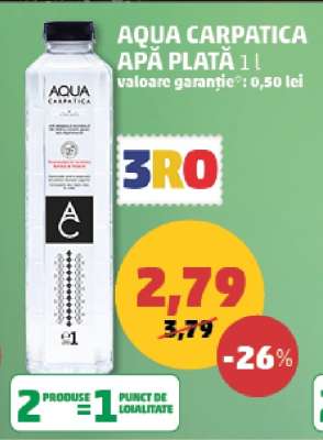 AQUA CARPATICA APĂ PLATĂ 1L