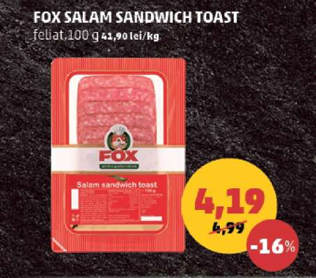 FOX Salam sandwich toast