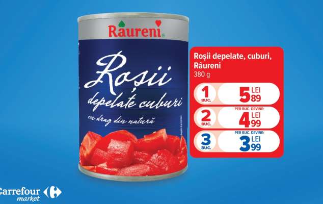 Roșii depelate, cuburi, Râureni