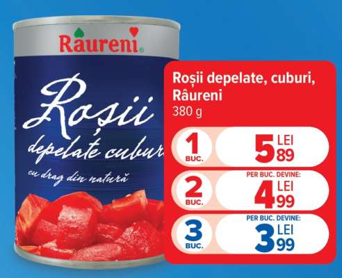 Roșii depelate, cuburi, Râureni