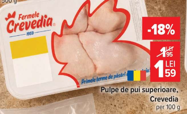 Pulpe de pui superioare, Crevedia