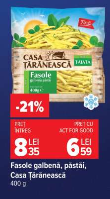 Fasole galbenă păstăi Casa Țărănească