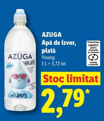 AZUGA Apă de izvor, plată Young