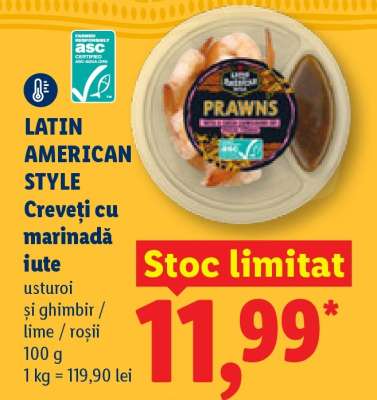 LATIN AMERICAN STYLE Creveți cu marinadă iute