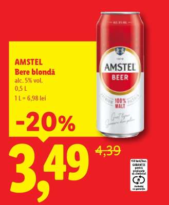 AMSTEL Bere blondă