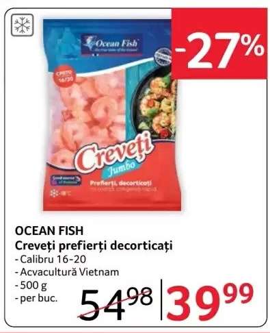 OCEAN FISH Creveți prefierți decorticați
