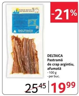 DELTAICA Pastramă de crap argintiu afumată