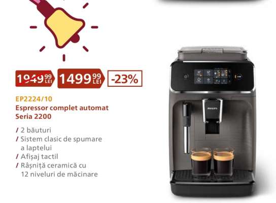 EP2224/10 Espressor complet automat Seria 2200