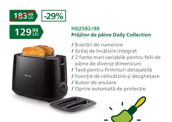 HD2582/90 Prăjitor de pâine Daily Collection