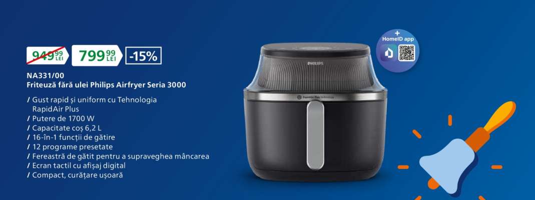 Friteuză fără ulei Philips Airfryer Seria 3000