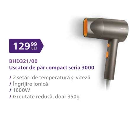 BHD321/00 Uscător de păr compact seria 3000