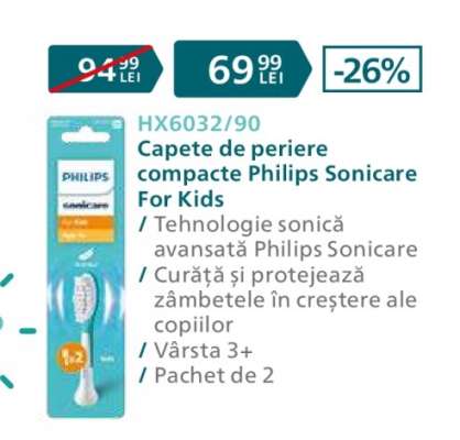 Capete de periere compacte Philips Sonicare For Kids