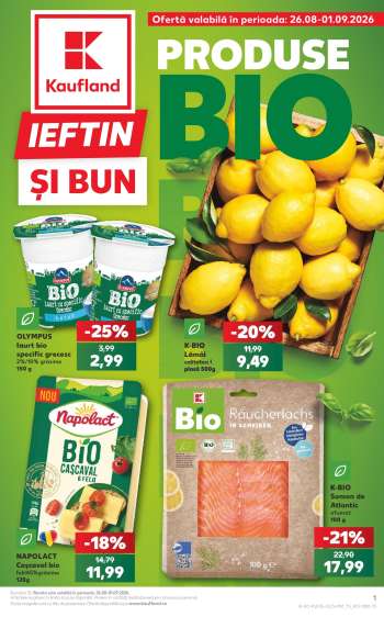 Cataloage Kaufland - 26.08.2026 - 01.09.2026.