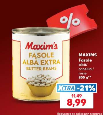 MAXIMS Fasole albă/canellini/roșie
