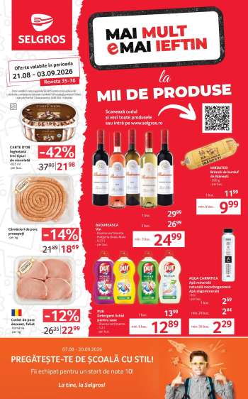 Cataloage Selgros - 21.08.2026 - 03.09.2026.