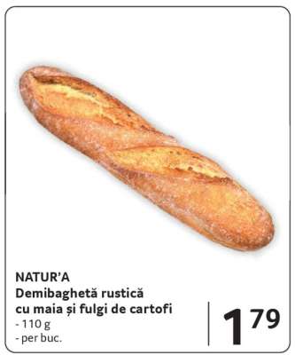 NATUR’A Demibaghetă rustică cu maia și fulgi de cartofi