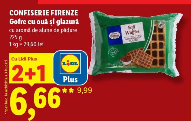 CONFISERIE FIRENZE Gofre cu ouă și glazură