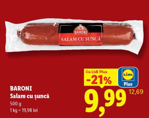 BARONI Salam cu șuncă