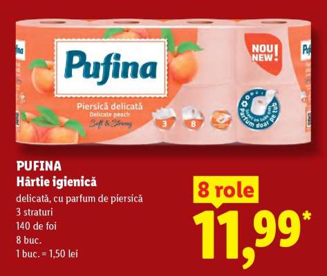 PUFINA Hârtie igienică