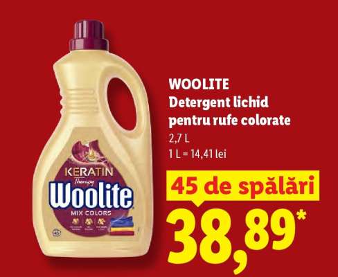 WOOLITE Detergent lichid pentru rufe colorate