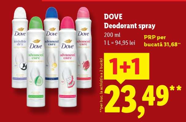DOVE Deodorant spray