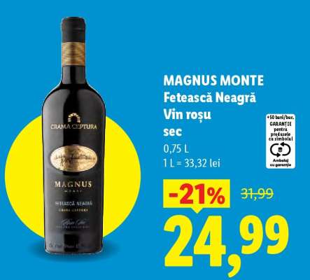 Magnus Monte Fetească Neagră Vin roșu sec