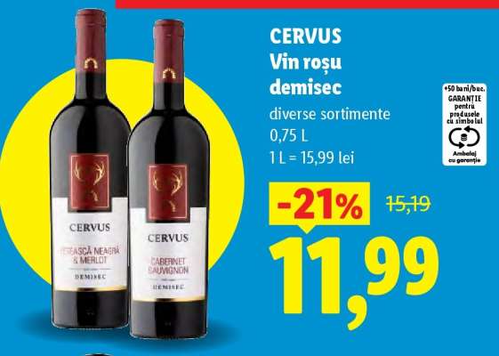 CERVUS Vin roșu demisec