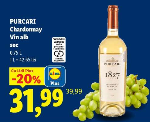 PURCARI Chardonnay Vin alb sec